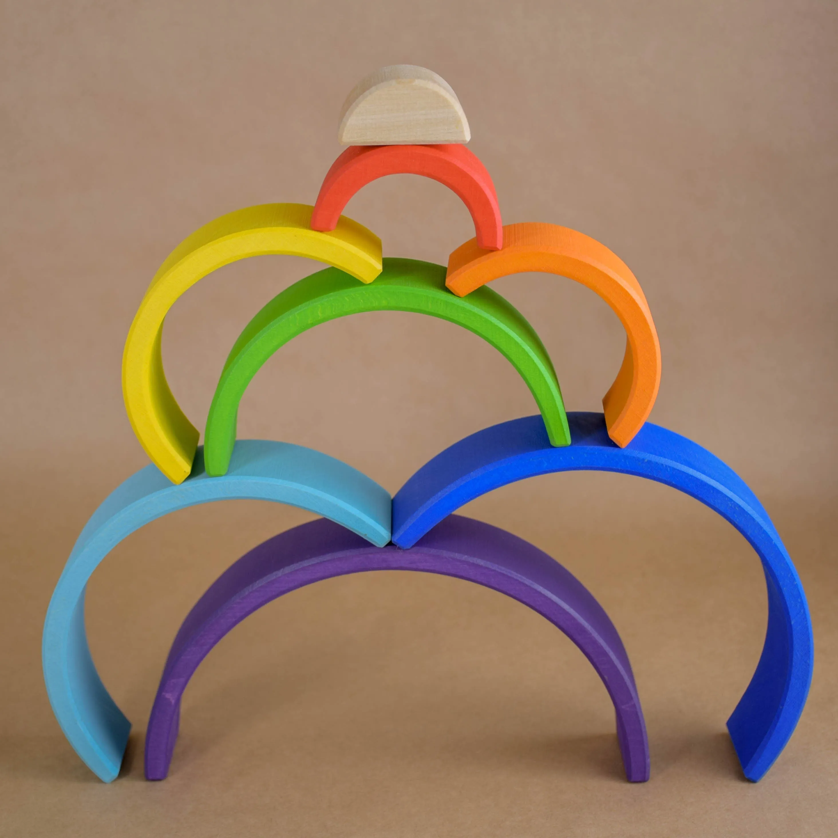 Wooden Rainbow Stacking Toy