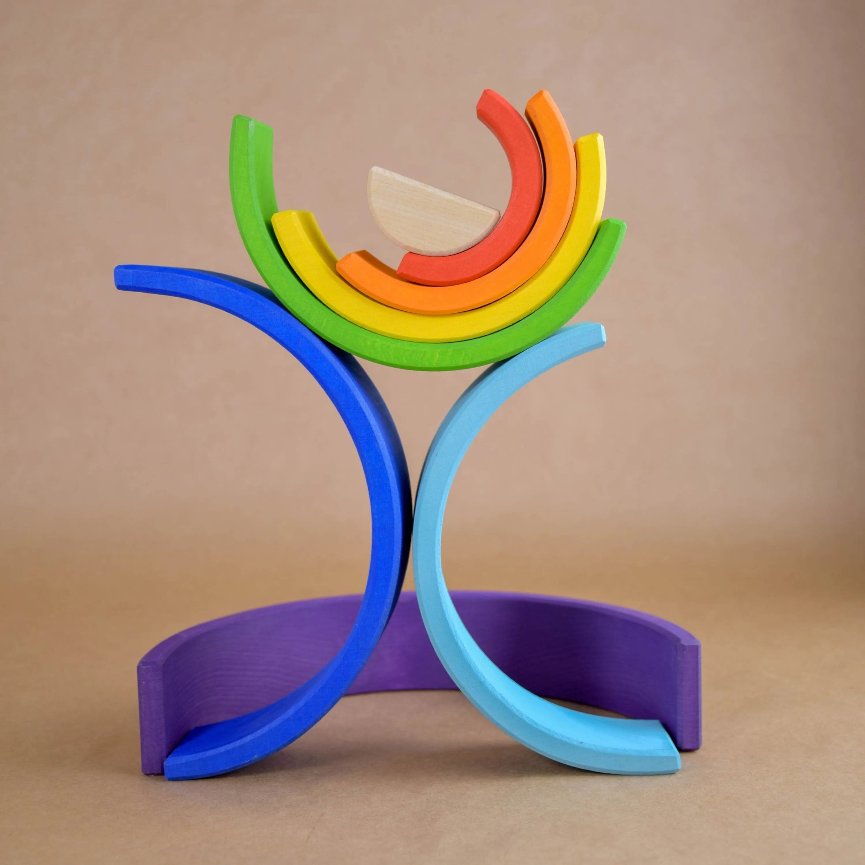 Wooden Rainbow Stacking Toy