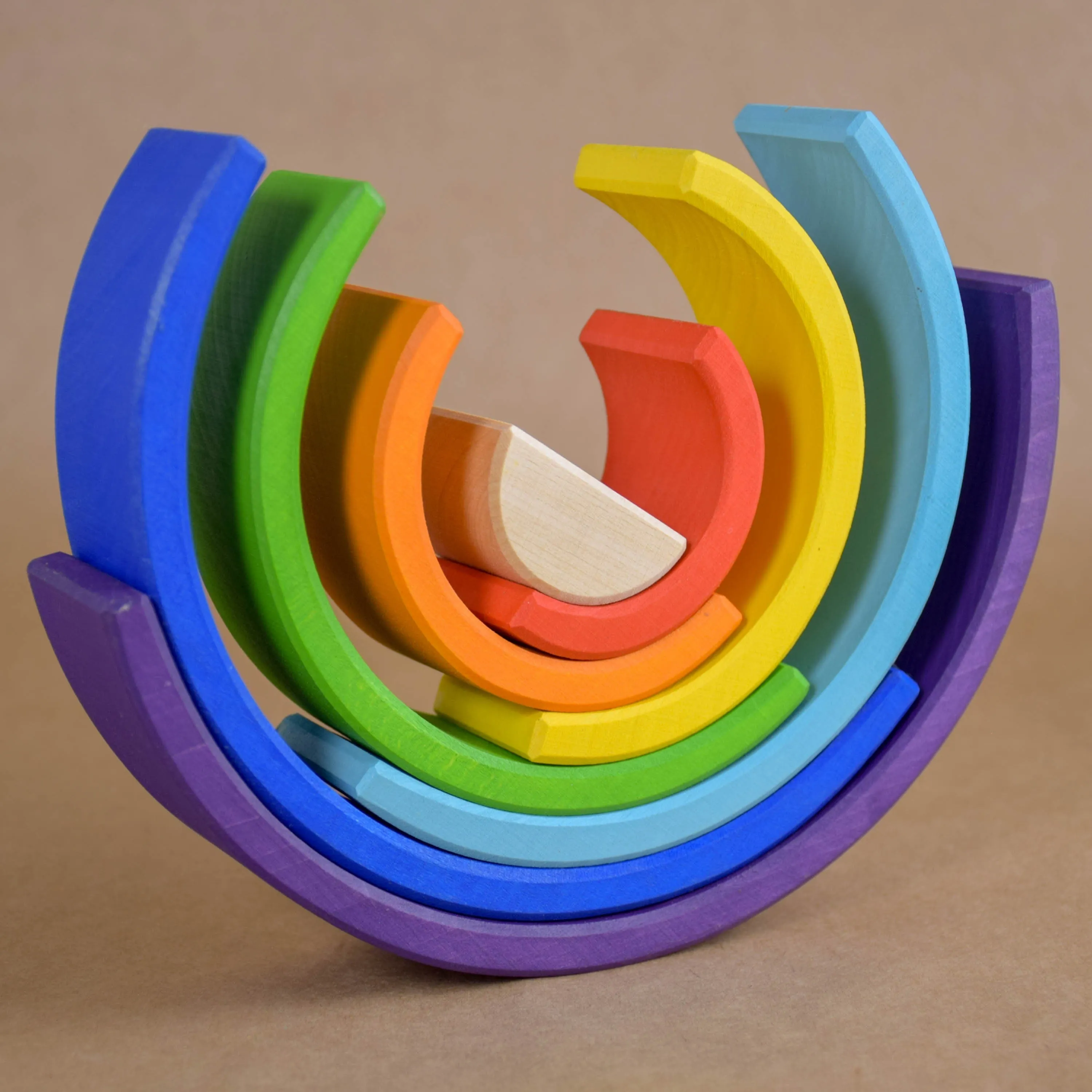 Wooden Rainbow Stacking Toy