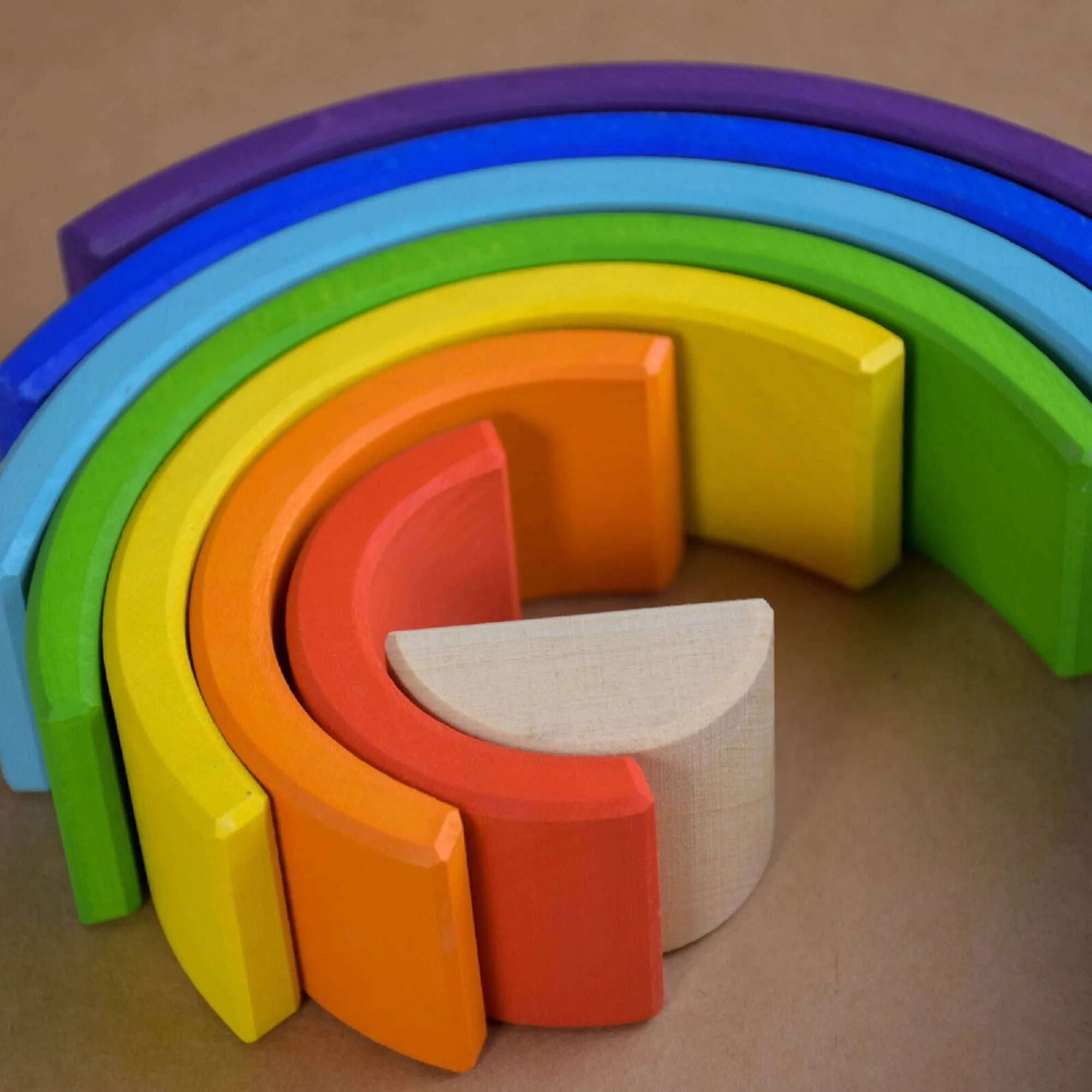 Wooden Rainbow Stacking Toy