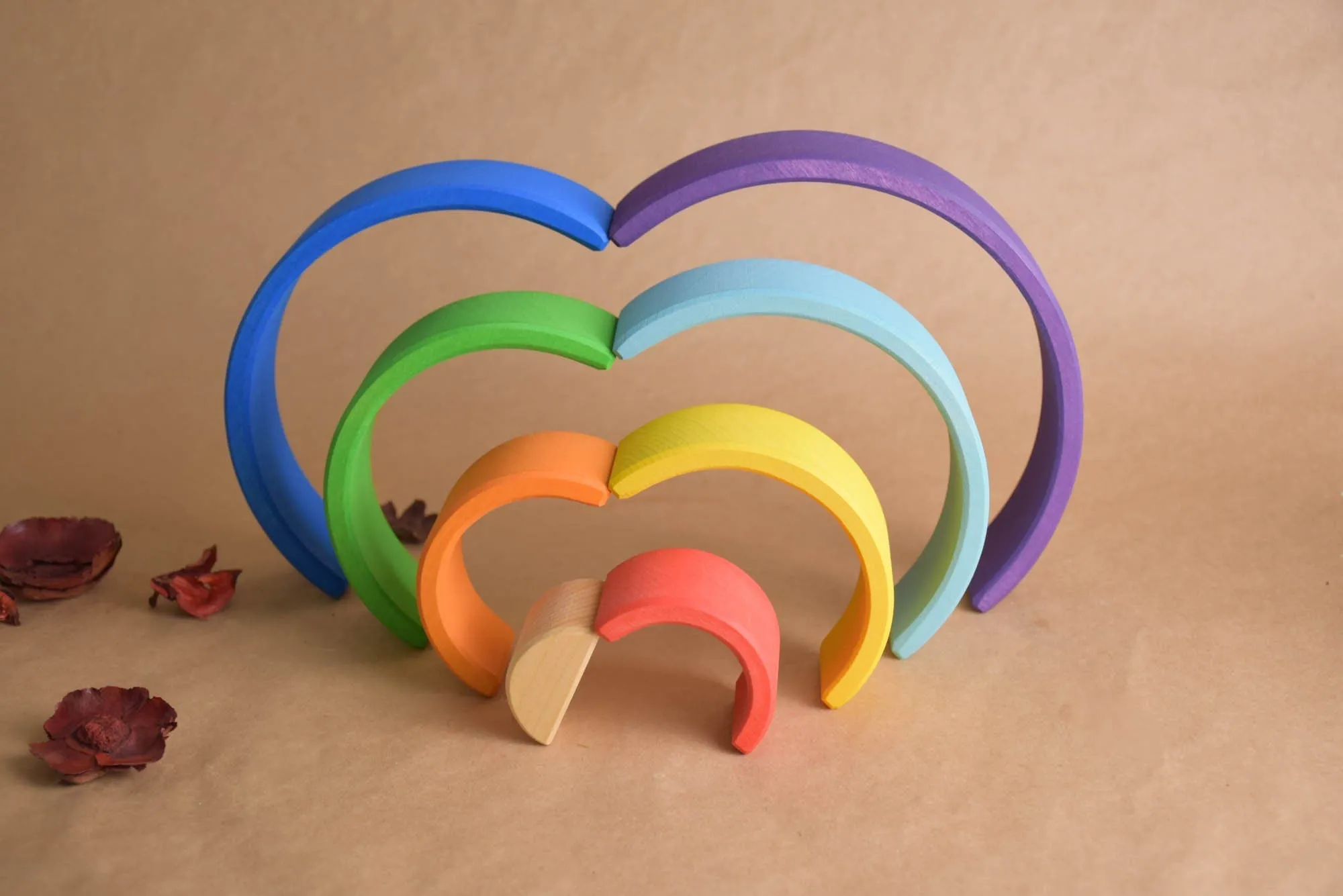 Wooden Rainbow Stacking Toy